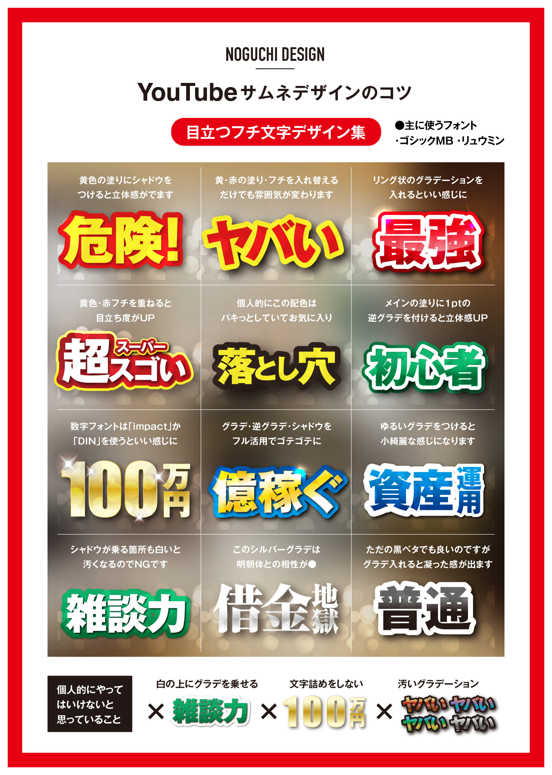 YouTubeサムネデザイン講座まとめ
